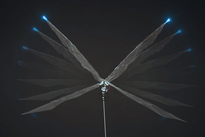 Figure 6.4, Volucris - Apex Variant (Tetrapterous Model), wing motion time-lapse